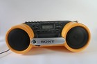 Yellow Sony Esp Sports Cfd-980 Water Resistant Cd radio cassette Boombox