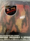 Vtg 70s Mod Red Heart Latch Hook Rug Retro Pillow Canvas Pattern Mcm Abstract