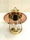 Nautical Sconce Ship Spotlight Perko Lantern Brass New Light With Copper Shade