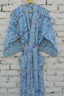 Dress Cotton Kimono Robes  Bath Robe Dress Hand Block Printed Cotton Kimono Robe