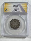 1930 Canada 25 Cents Silver Coin Graded F 12 By Anacs Low Mintage