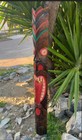 5 Foot Crazy Tongue Tiki Totem Wood Mask Tribal Tropical Bar Patio Decor 60  X