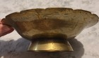 Antique Engraved Asian Chinese Brass Bowl Floral Pattern