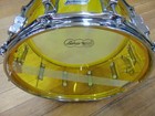 Ludwig Yellow Vistalite  Snare Drum 6 5x14 New Style Blue Olive Badge