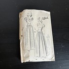 Vintage 1940s Butterick 2234 Criss Cross Bodice Dress Gown Sewing Pattern 14 Cut