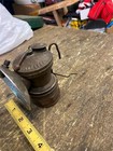 Antique Brass Mining Coal Miner s Helmet Carbide Lamp Light Autolite Usa Vtg Nic