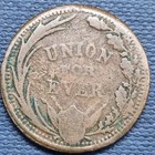 Civil War Token 1863 Liberty And No Slavery - Union For Ever  103687