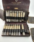 Antique Fragile Leather Case Medical Apothecary Glass Empty Pill Vials Kit
