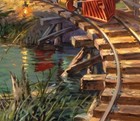 Disney Fort Wilderness Railroad 13x19 Vintage Style Wall Art Print Decor