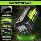 2x Battery   Charger For Ryobi 40v With Led Lithium-ion 40-volt Op406vnm Op40602