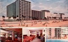 Vintage Chrome Postcard The Plaza Of Daytona Beach Hotel Florida Fl Ocean Front