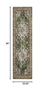 Safavieh Monaco 2 2 x8  Runner Rug Forest Green Light Blue Medallion Distressed