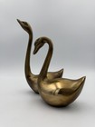 Vintage Brass Swans Set Of Two  2  Brass Retro Home Decor Figurine