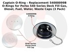 54000099b O-rings For Perko 540 Series Deck Fill Caps Gas  Diesel  Water  3pk 