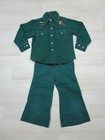 Vintage 1970s Kids Outfit Set Pants Shirt Size  6 7  Native American Embroidered