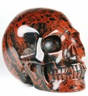 Huge 5 0  Mahogany Obsidian Carved Crystal Skull  Realistic crystal Healing