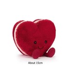 Amuseables Arlette Heart Macaron Red Plush Toy W  Tags   Dust Bag 15cm  