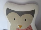 Owl Bird Shape Throw Bed Pillow 100  Cotton 12  Retro Boho Cottage Chic Baby