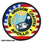 Apollo 1 - Official Nasa - Original Ab Emblem 3 5  Space Mission Patch - Mint