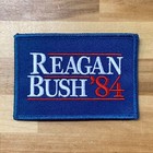 Reagan Bush 84 Iron-on Embroidered Patch Vote Republican Election Ronald George