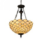 Tiffany Stained Glass Chandelier 3 Lights Vintage Pendant Ceiling Fixture Lamps