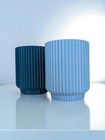Ribbed Toothbrush Cup  3 58-inch Plastic Bathroom And Vanity Organizer