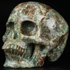 5 0  Chrysocolla Quartz Carved Crystal Skull  Super Realistic  Crystal Healing