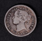 Canada 1858 10c Ten Cent Silver Coin Queen Victoria Vg Very Good  925 Silver