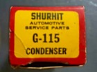Vintage Nos Shurhit Condenser G-115 Repair Part