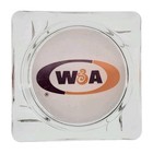 Vintage Clear Glass Advertising Ashtray    A w Root Beer