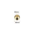10pcs Beads 8mm Stainless Steel 3mm Hole Dia Bead For Diy Crafts  Gold Tone