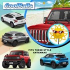 Coolballs Cool Sunshine Red Sunglasses Car Antenna Topper Accessory  new 