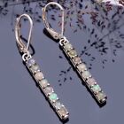 925 Sterling Silver Ethiopian Fire Opal Dangle Earrings Handmade Jewelry