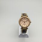 Michael Kors Parker Watch Women 33mm Gold Tone  Mop Day Date New Battery 6 25 
