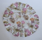 Vintage 1979 Handmade 9  Holly Hobbie Round Pillow  no Stuffing 
