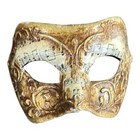 Authentic Kartaruga Venetian Papier-m  ch   Mask     Gold Baroque   Music Design