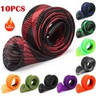 10 Pcs Fishing Rod Sock Mesh Covers Braided Pole Protector Sleeve Fish Tool Usa