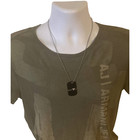 Bon Jovi Band Logo Engraved Aluminum Dog Tag With Necklace