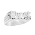 Personalized   Name Ring Diamond Cut   Any Name   Gold Plated   Silver Plated