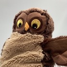 Brown Owl Hand Puppet Plush Bird Soft Fuzzy Stuffed Animal Toy 10 Inch Forest
