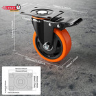4 Inch Caster Wheels  Casters Set Of 4  Heavy Duty Casters With Brake 2200 Lbs 