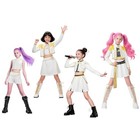 Kids Girls Kpop Demon Hunters Costume Rumi Zoey Mira Cosplay Dress Outfits Wigs