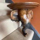 Stunning Hand Carved Wooden Elephant Shelf Wall Mounted Great Quality Vintage