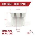 50-pack - Gray Cage Cups For Chickens  Dogs  Pheasants  Rabbits Feed   Water