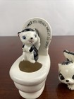 Vintage Mcm  ceramic Skunks Figurines 1950-80   s
