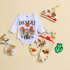 Newborn Baby Boys Girl Infant Clothes Romper Tops   Pants   Hat Outfits 3pcs Set