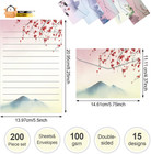 200 Pieces Watercolor Stationary Paper And Envelopes Include 100 Lined Sh