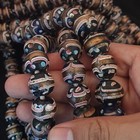 Ancient Venetian Aventurine Old Glass Trade Beads Necklace Strand