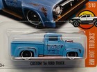 New Htf 2017 Hot Wheels Hw Trucks Blue Custom 56 Ford Pickup Truck Kmart Monmc