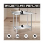 Stainless Steel Table 30 X 18 Inch With Backsplash  Commercial Stainless Stee   